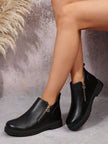 Classic Black Ankle Boots Velvet - 41