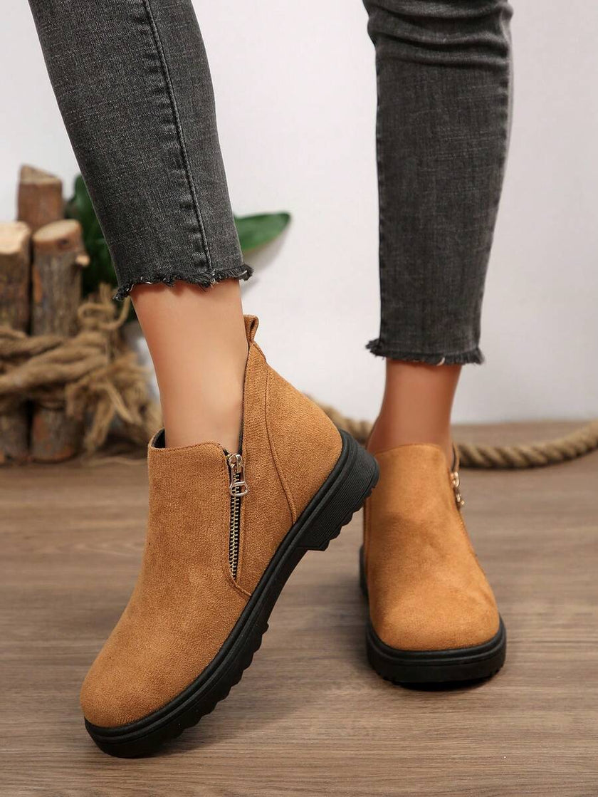 Classic Black Ankle Boots Velvet - 54
