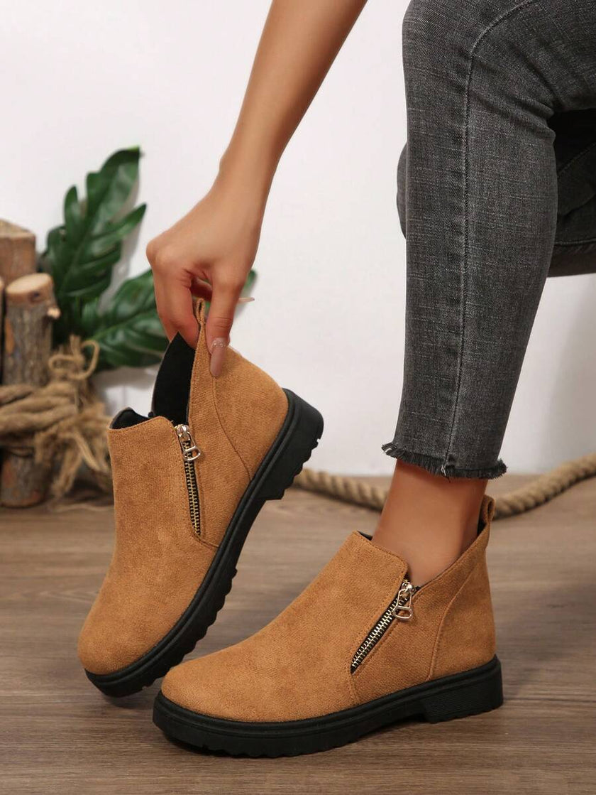 Classic Black Ankle Boots Velvet - 51