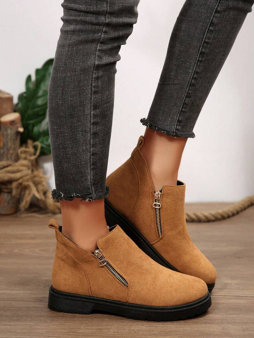 Classic Black Ankle Boots Velvet - 53