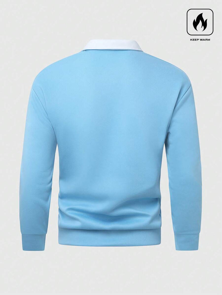 Loose Fit Polo Neck Sweatshirt - 54