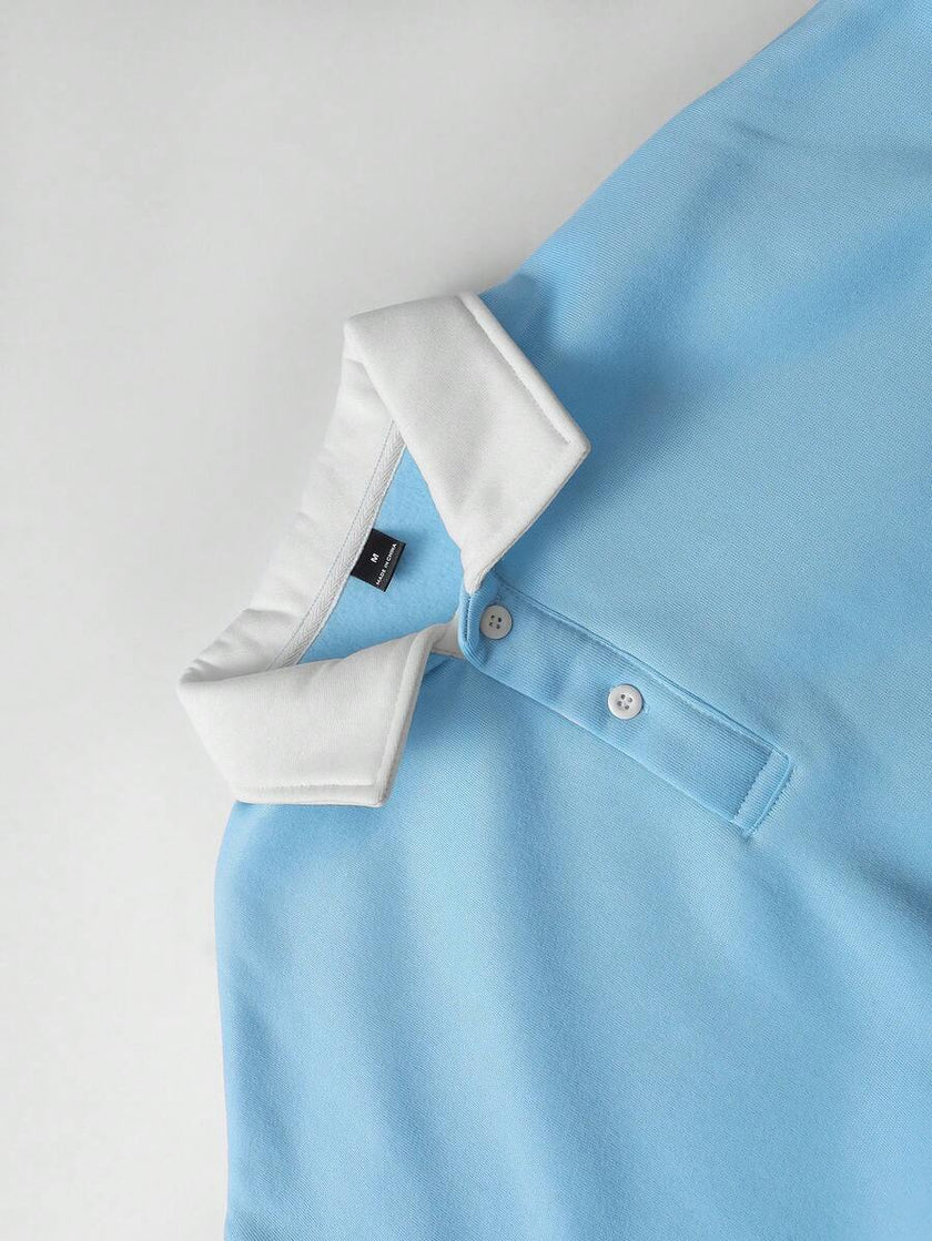 Loose Fit Polo Neck Sweatshirt - 55