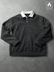 Loose Fit Polo Neck Sweatshirt - 46