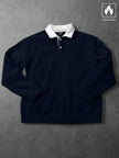 Loose Fit Polo Neck Sweatshirt - 9
