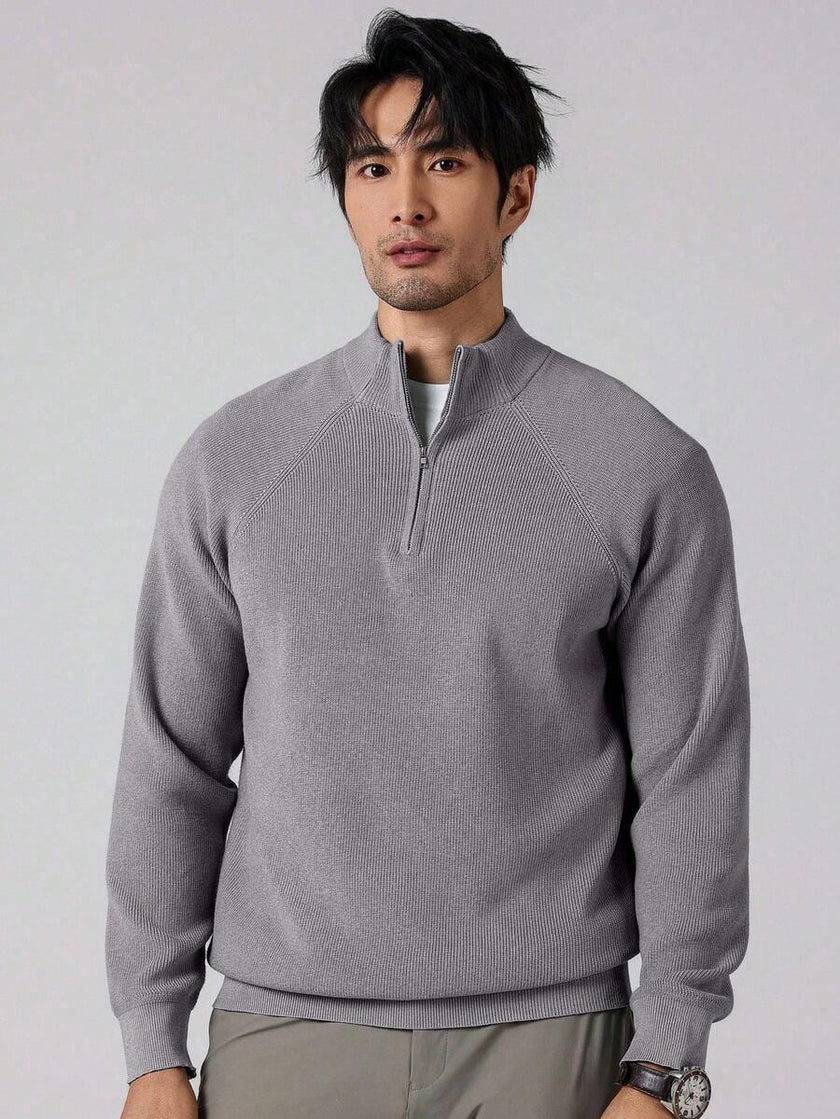 Stylish Half Zip Sweater - 82