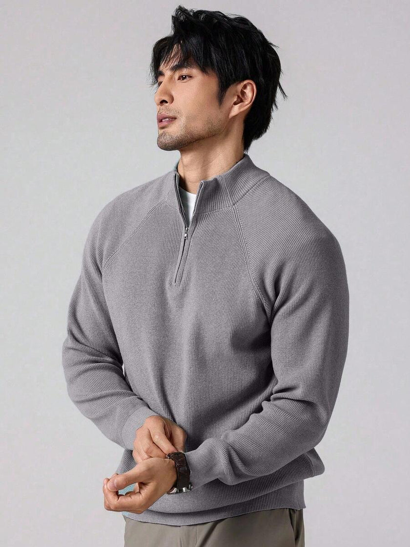 Stylish Half Zip Sweater - 83