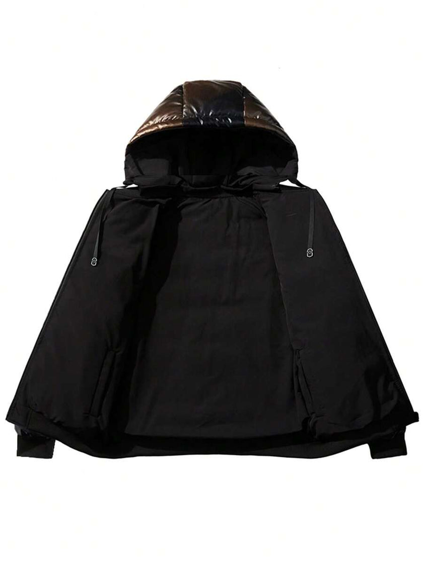 Padded Hooded Coat Blue - 23