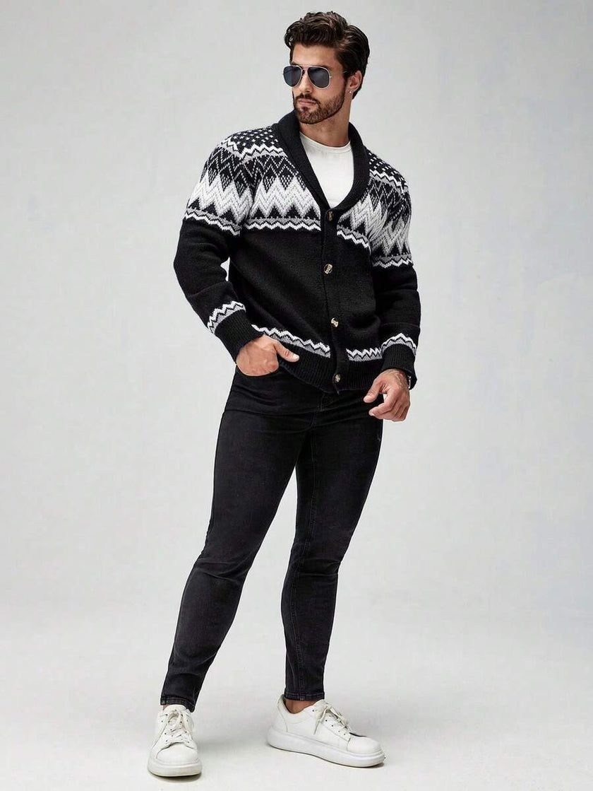 Black Embroidered Cardigan - 16