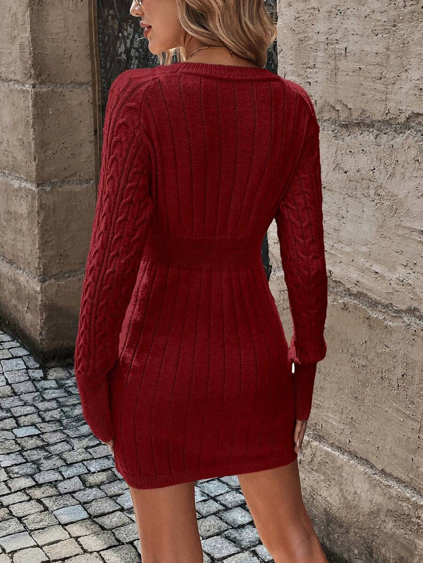Emma – Winter Dress + Women’s - Cozy Casual | Sweater Dress - 87