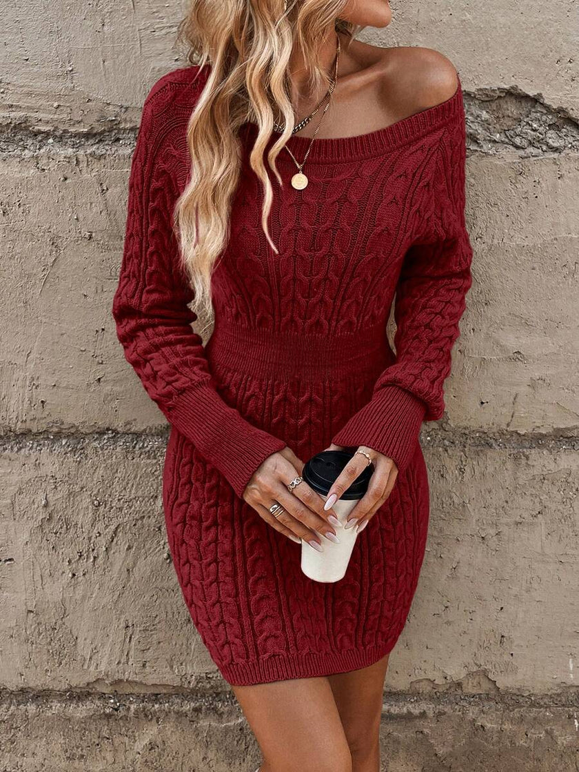 Emma – Winter Dress + Women’s - Cozy Casual | Sweater Dress - 90