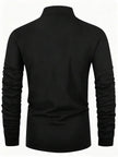 Embroidered Long Sleeve Polo Shirt - 2