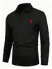 Embroidered Long Sleeve Polo Shirt - 3