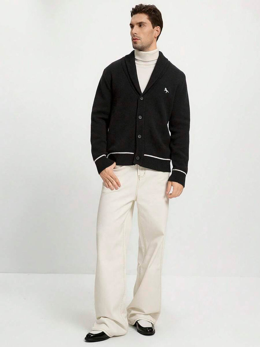 Black Embroidered Cardigan - 27