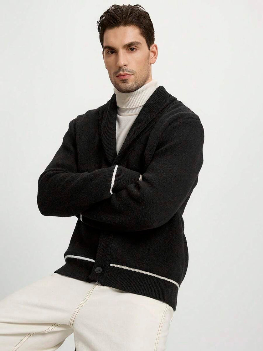 Black Embroidered Cardigan - 30