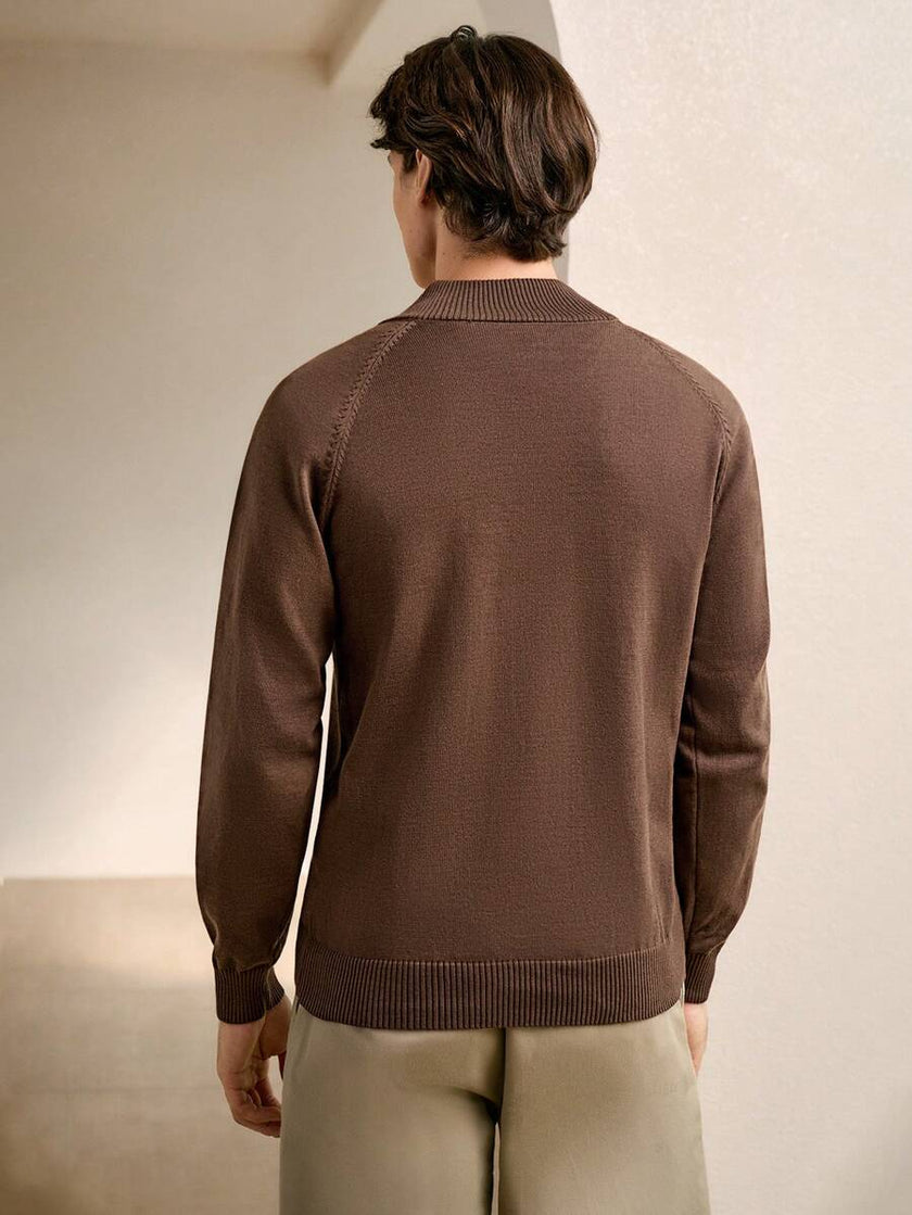 Stylish Half Zip Sweater - 95