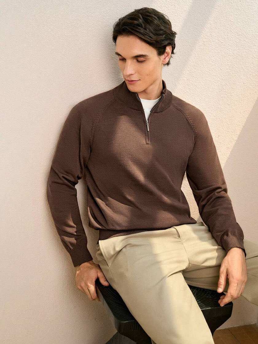 Stylish Half Zip Sweater - 98