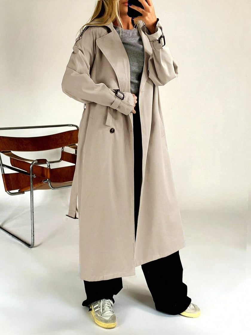 Casual Trench Coat Brown - 23