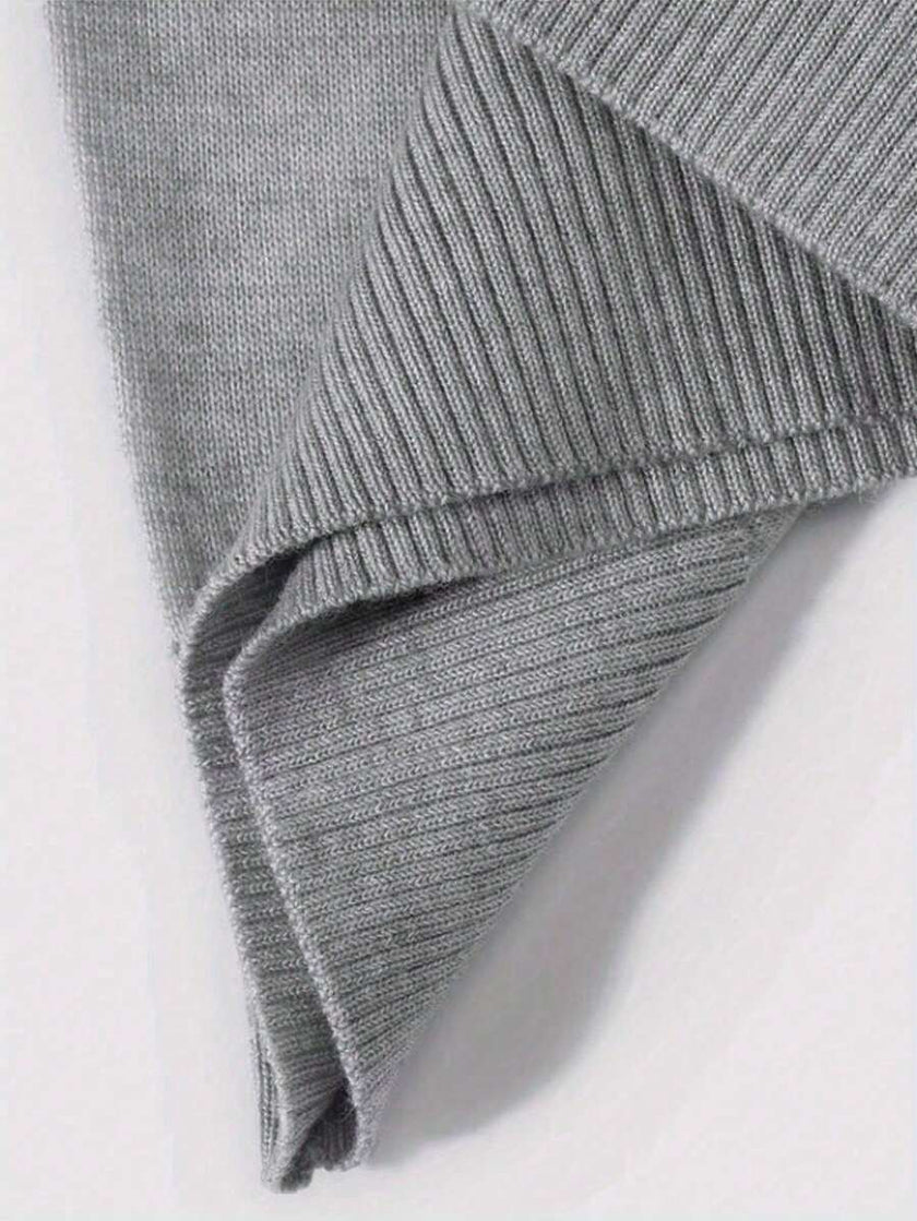 High Neck Knit Sweater White - 91