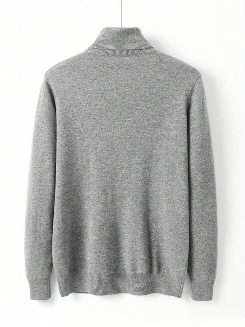 High Neck Knit Sweater White - 90