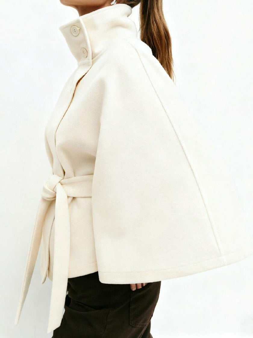 Elegant Hooded Wool Coat - 12
