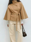 Elegant Hooded Wool Coat - 14