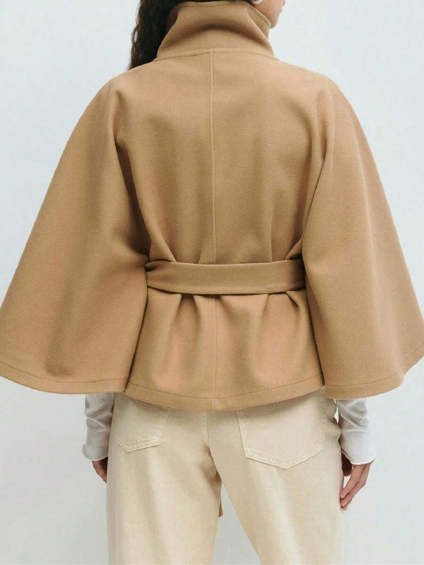 Elegant Hooded Wool Coat - 15