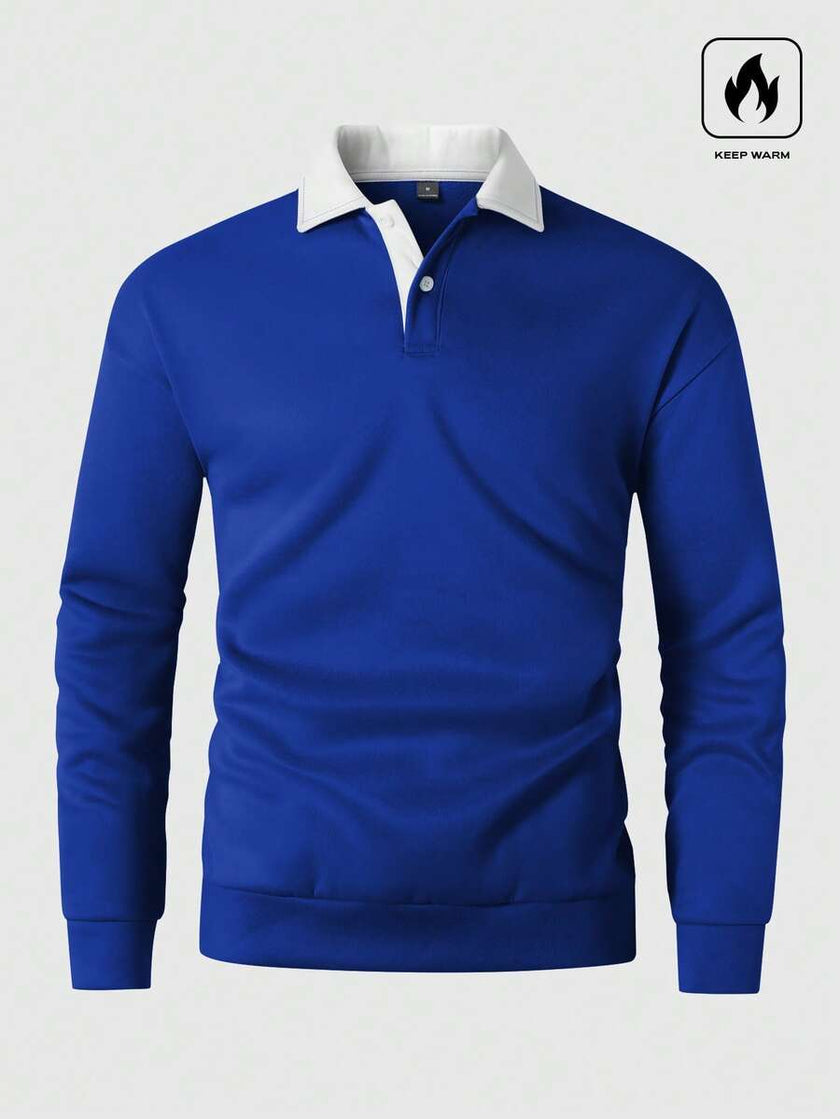 Loose Fit Polo Neck Sweatshirt - 61