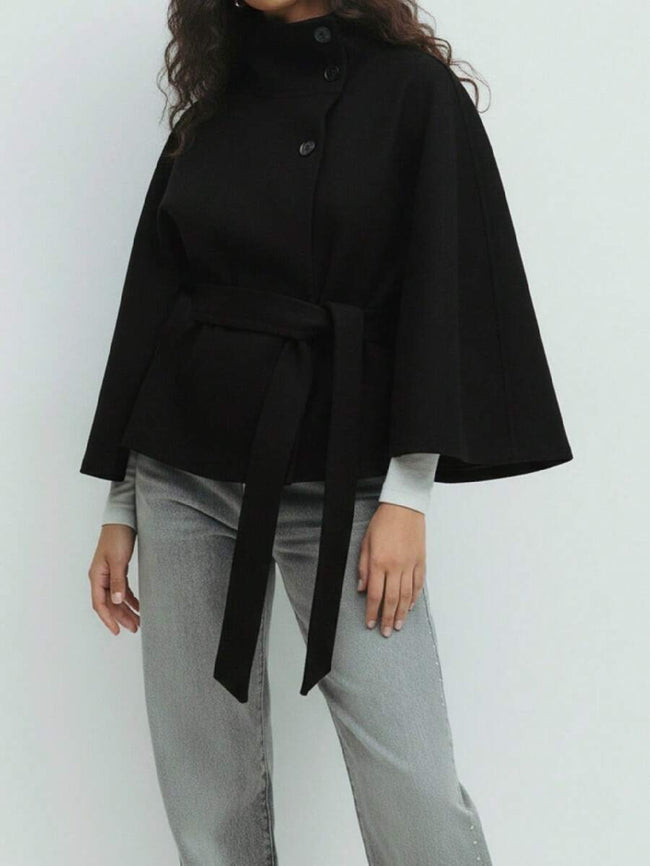 Elegant Hooded Wool Coat - 2