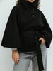 Elegant Hooded Wool Coat - 1