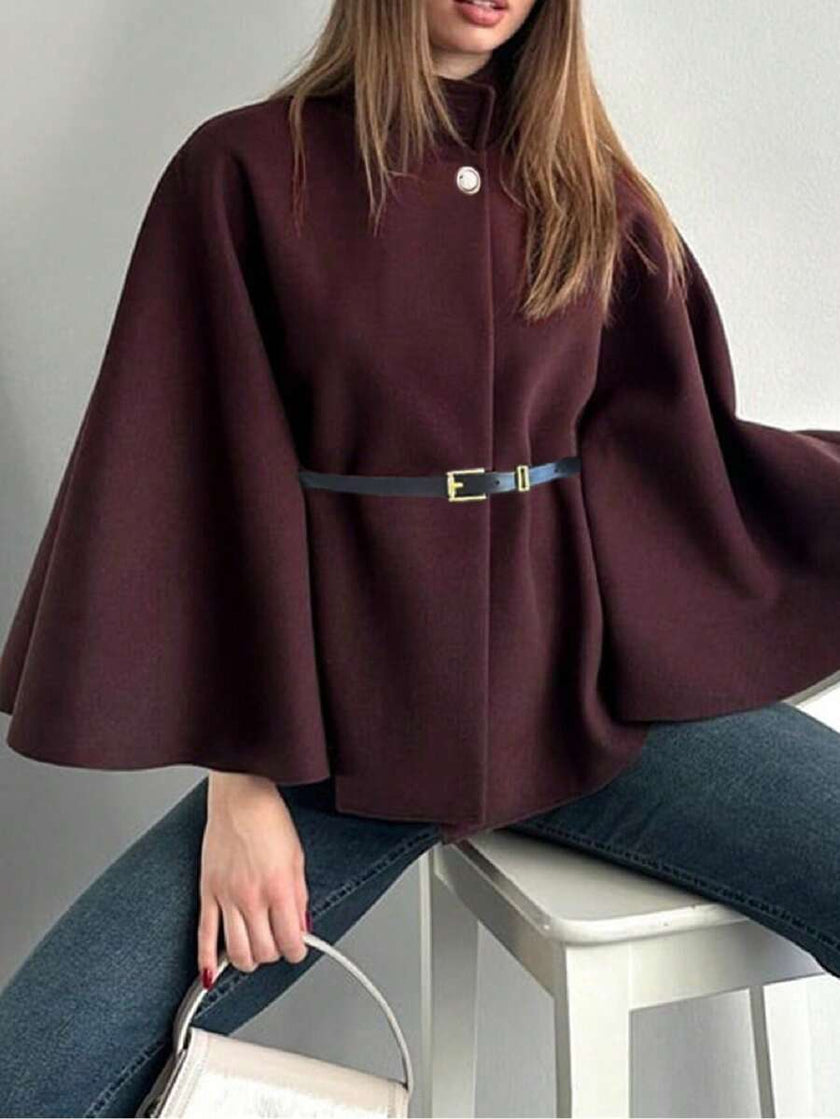 Elegant Woolen Coat Black - 42