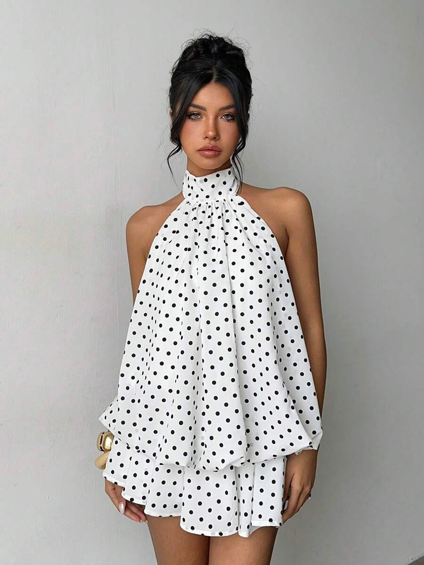 Elegant Mini Dress Brown - 34