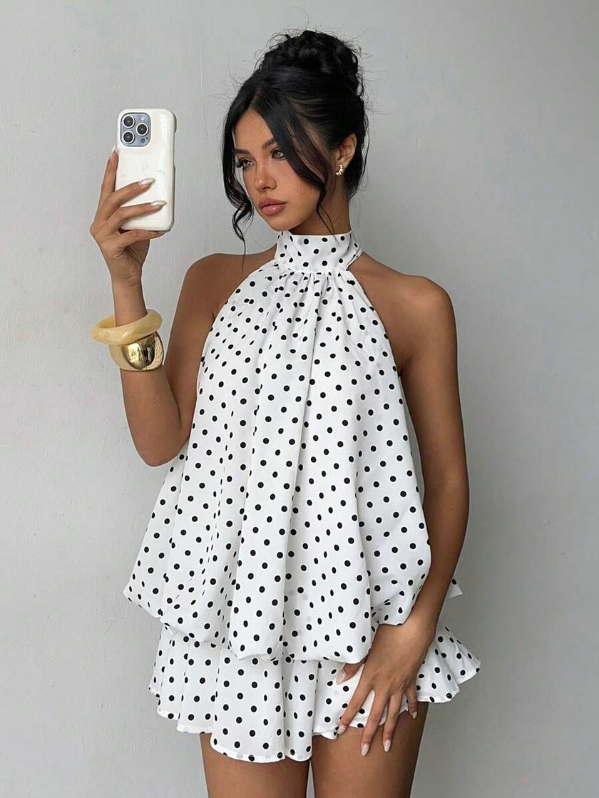 Elegant Mini Dress Brown - 35