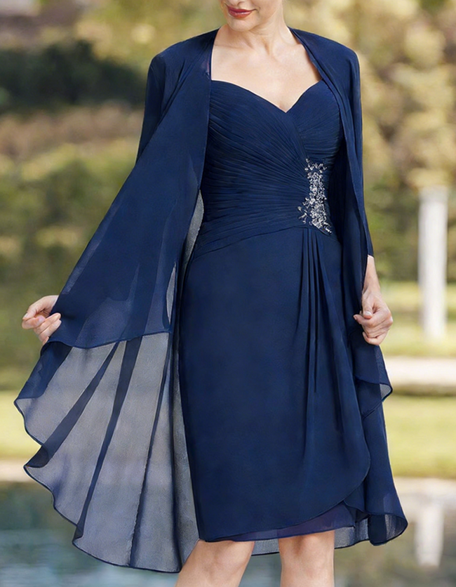 Navy blue tulle midi dress for women by FJØRNA, pleated two-piece set with a flowing skirt and elegant design.