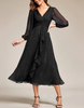 FJØRNA women's two-piece midi dress set with a stylish top and matching skirt, perfect for casual or semi-formal occasions.
