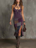 Knit Halter Neck Midi Dress For Women