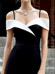 FJØRNA long sleeve sculpted waist bodycon maxi dress in black, fitted design with elegant length and seamless silhouette.
