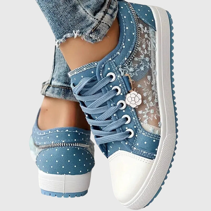 FJØRNA Elyana™ orthopedic sneakers in neutral tone, featuring cushioned soles and supportive design for comfort and stability.