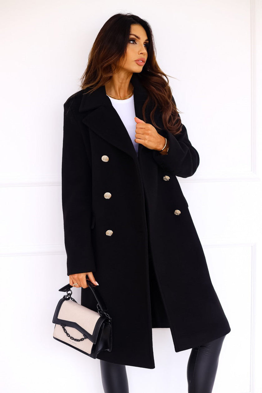Chic Double-Breasted Coat - 3