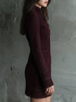 Vintage Suede Embroidered Lace Trim Women's Mini Dress - Party