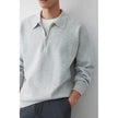 Casual Knit Sweater Gray Pullover - 2
