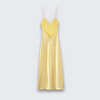 Isabella - Sunny Straps Satin Butter Yellow Dress