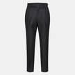 FJØRNA men's high waist straight leg trousers in a classic style, shown in a neutral color, tailored fit with clean lines.