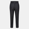 FJØRNA men's high waist straight leg trousers in a classic style, shown in a neutral color, tailored fit with clean lines.