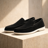 FJØRNA men's suede slip-on loafers featuring a sleek design and comfortable fit, perfect for stylish casual wear.