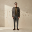 FJØRNA men's penny loafers in brown leather, stylish slip-on shoes with classic design and comfortable fit.