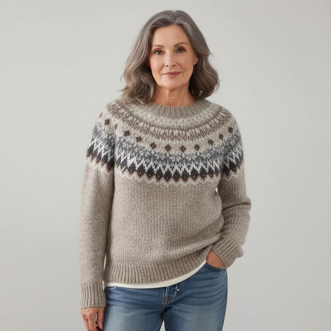 Warm Norwegian Pattern Pullover