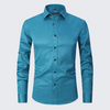 Liam | Men’s Dress Shirt Blue Size L Stretch Fabric