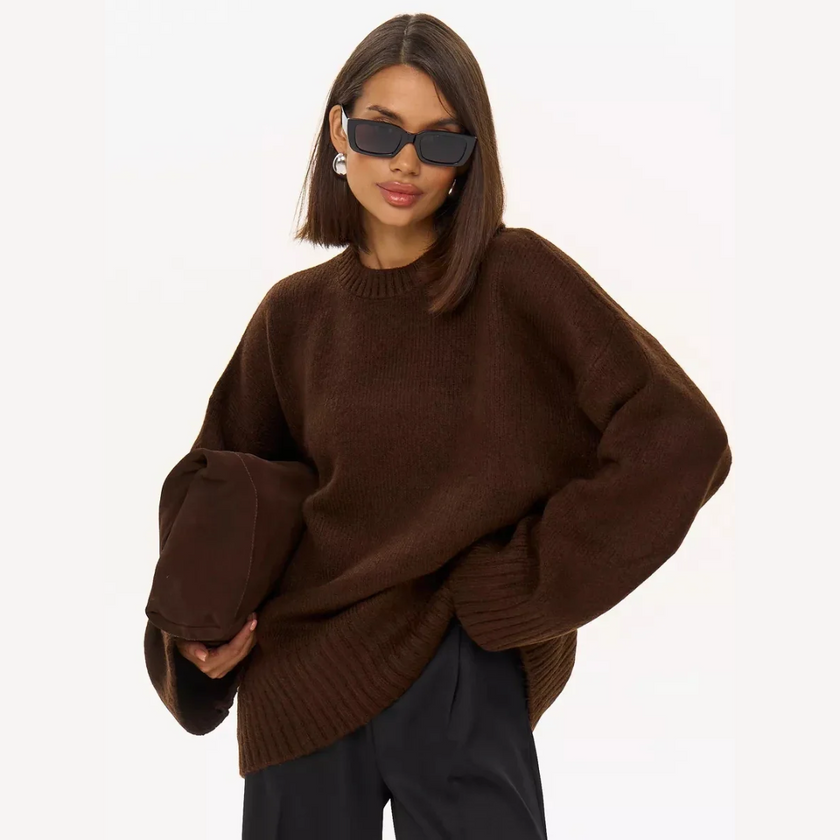 Bella – Women’s Oversized Sweater | Cozy Crew Neck Style 1