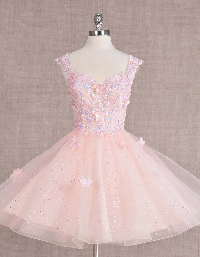 Mint green sleeveless tulle cocktail dress for women by FJØRNA, featuring a fitted bodice and flowing skirt.