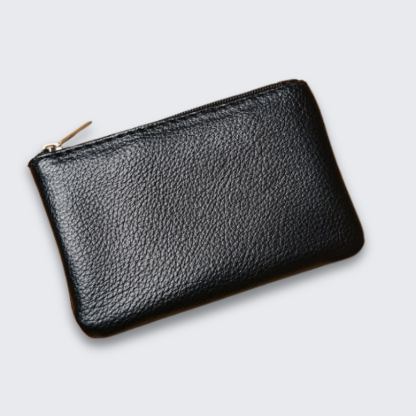 Hazel | Handmade Top-Grain Cow Leather Pouch – 5.11” Zipper Case